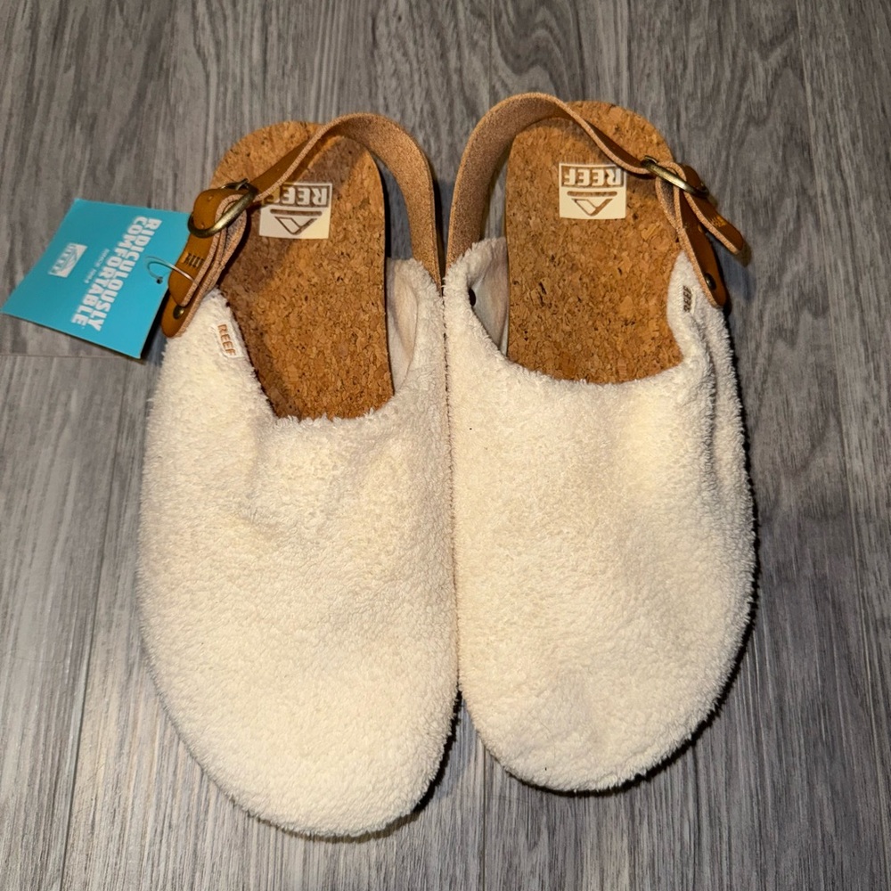 REEF Beach Bum Sage Sling back clog mule comfort sandals